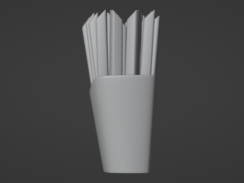 Emoji French Fries 001 3D Model