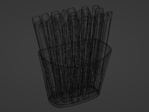 Emoji French Fries 001 3D Model