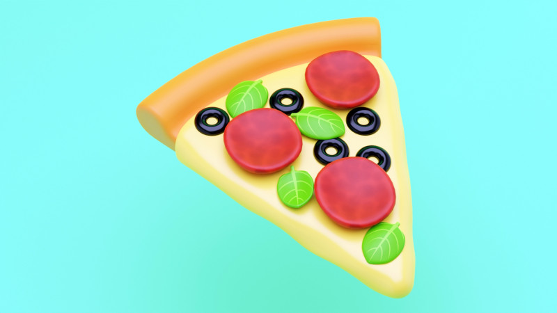 Emoji Pizza 001 3D Model .c4d .max .obj .3ds .fbx .stl .blend 