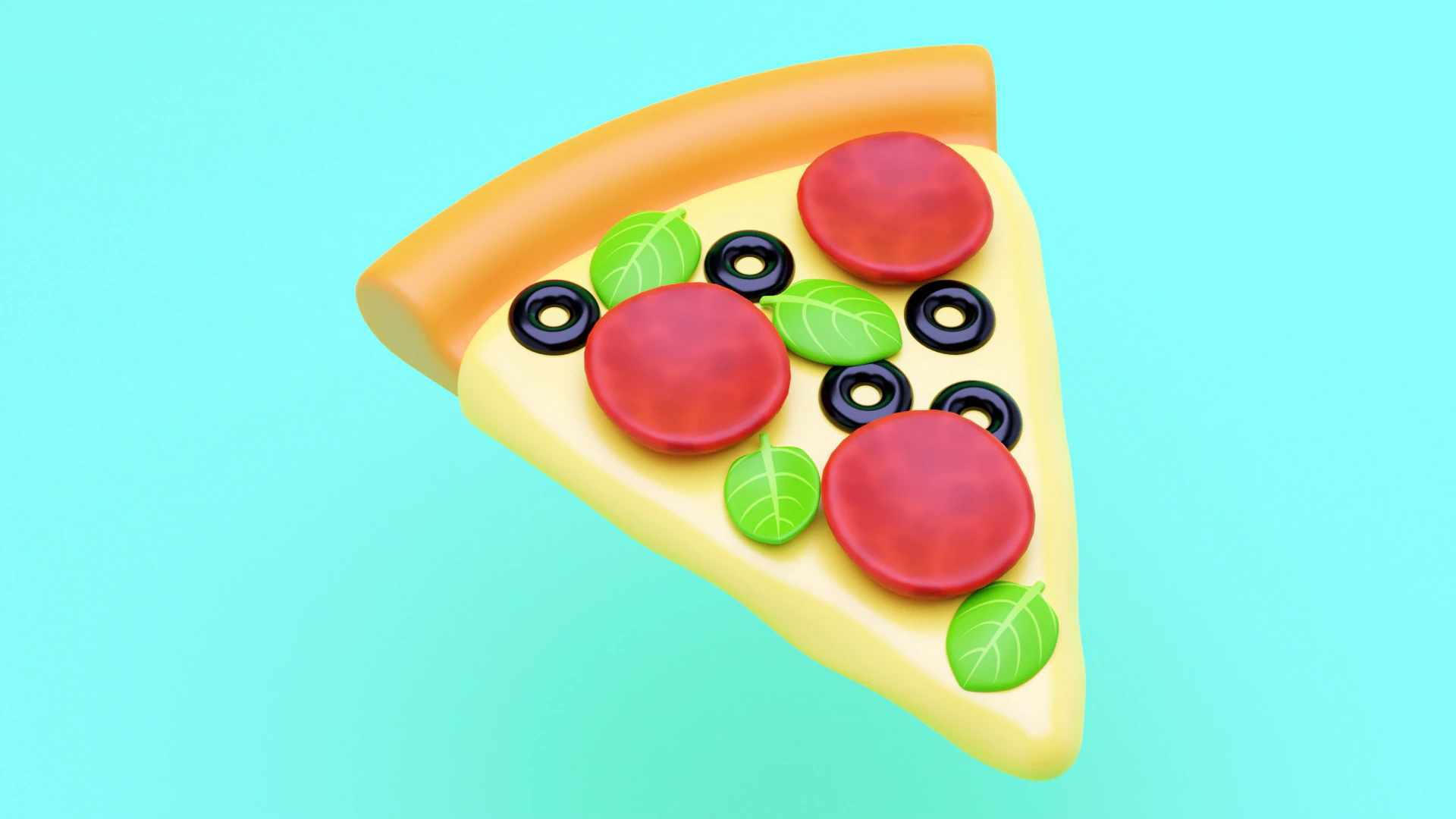 Emoji Pizza 001 3D Model .c4d .max .obj .3ds .fbx .stl .blend