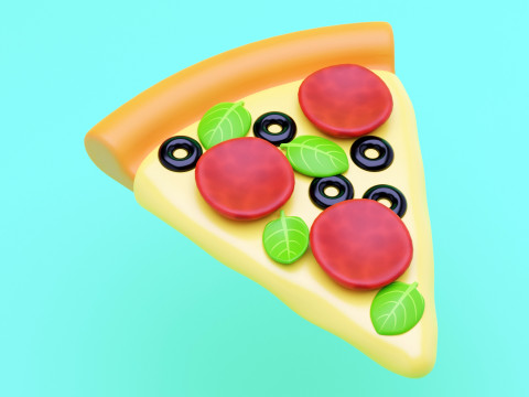Emoji Pizza 001 3Dモデル