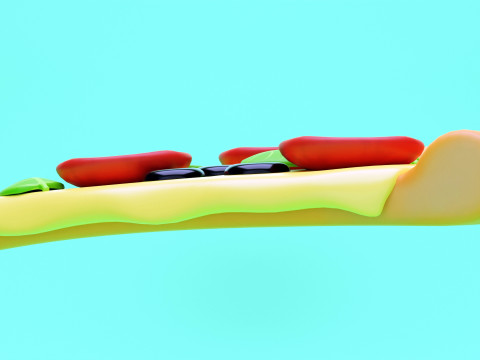 Emoji Pizza 001 3D Model