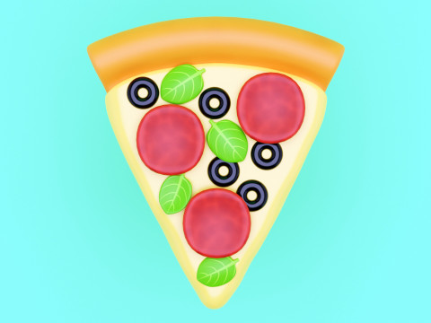 Emoji Pizza 001 3D Model