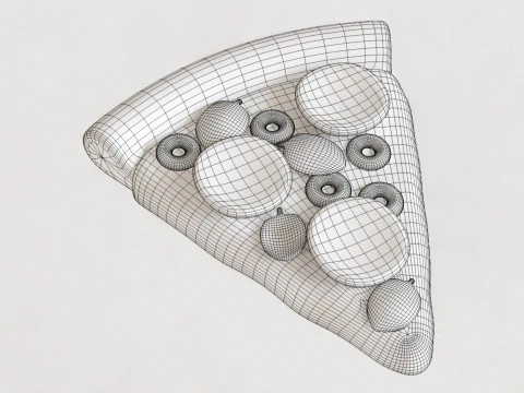 Emoji Pizza 001 3D Model