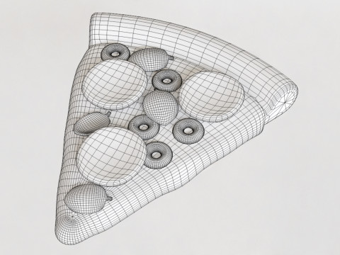 Emoji Pizza 001 3D Model