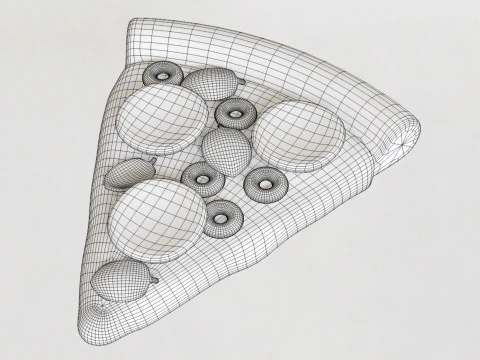 Emoji Pizza 001 3D Model