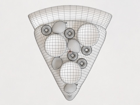 Emoji Pizza 001 3D Model