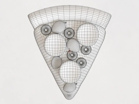 Emoji Pizza 001 3D Model