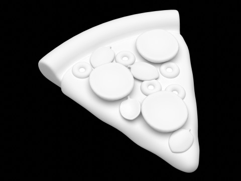 Emoji Pizza 001 3D Model