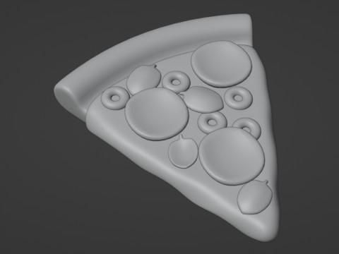 Emoji Pizza 001 3D Model