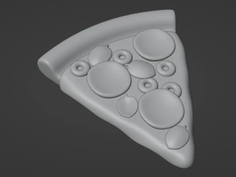 Emoji Pizza 001 3D Model