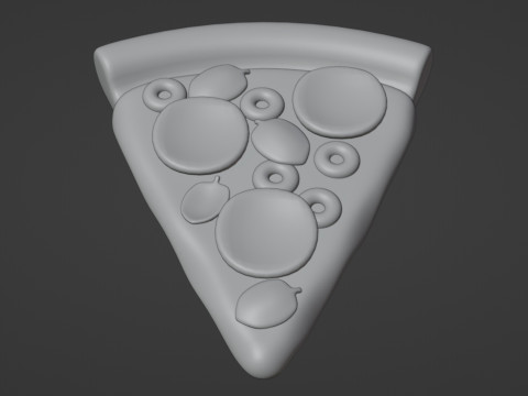 Emoji Pizza 001 3D Model