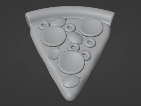 Emoji Pizza 001 3D Model