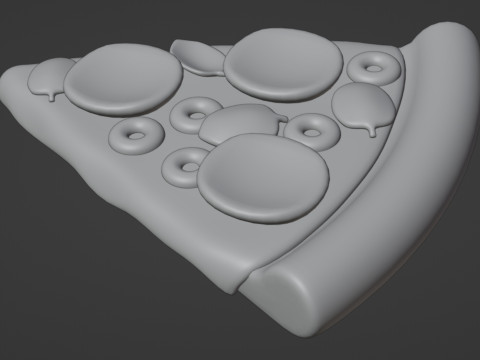Emoji Pizza 001 3D Model