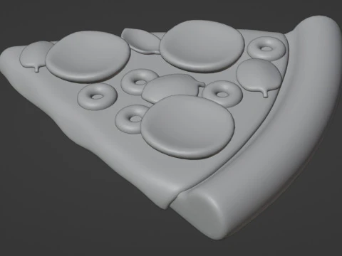 Emoji Pizza 001 3D Model