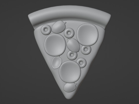 Emoji Pizza 001 3D Model