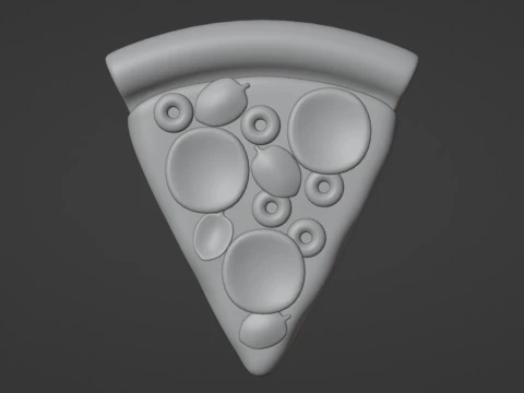 Emoji Pizza 001 3D Model