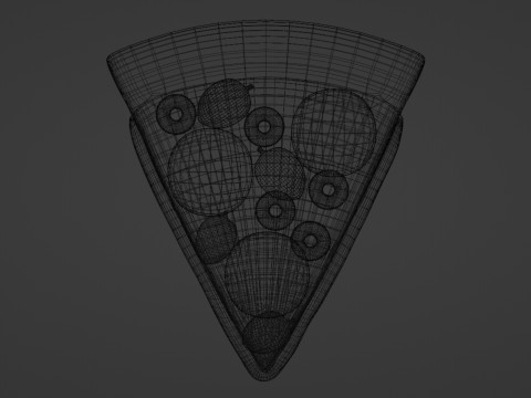 Emoji Pizza 001 3D Model