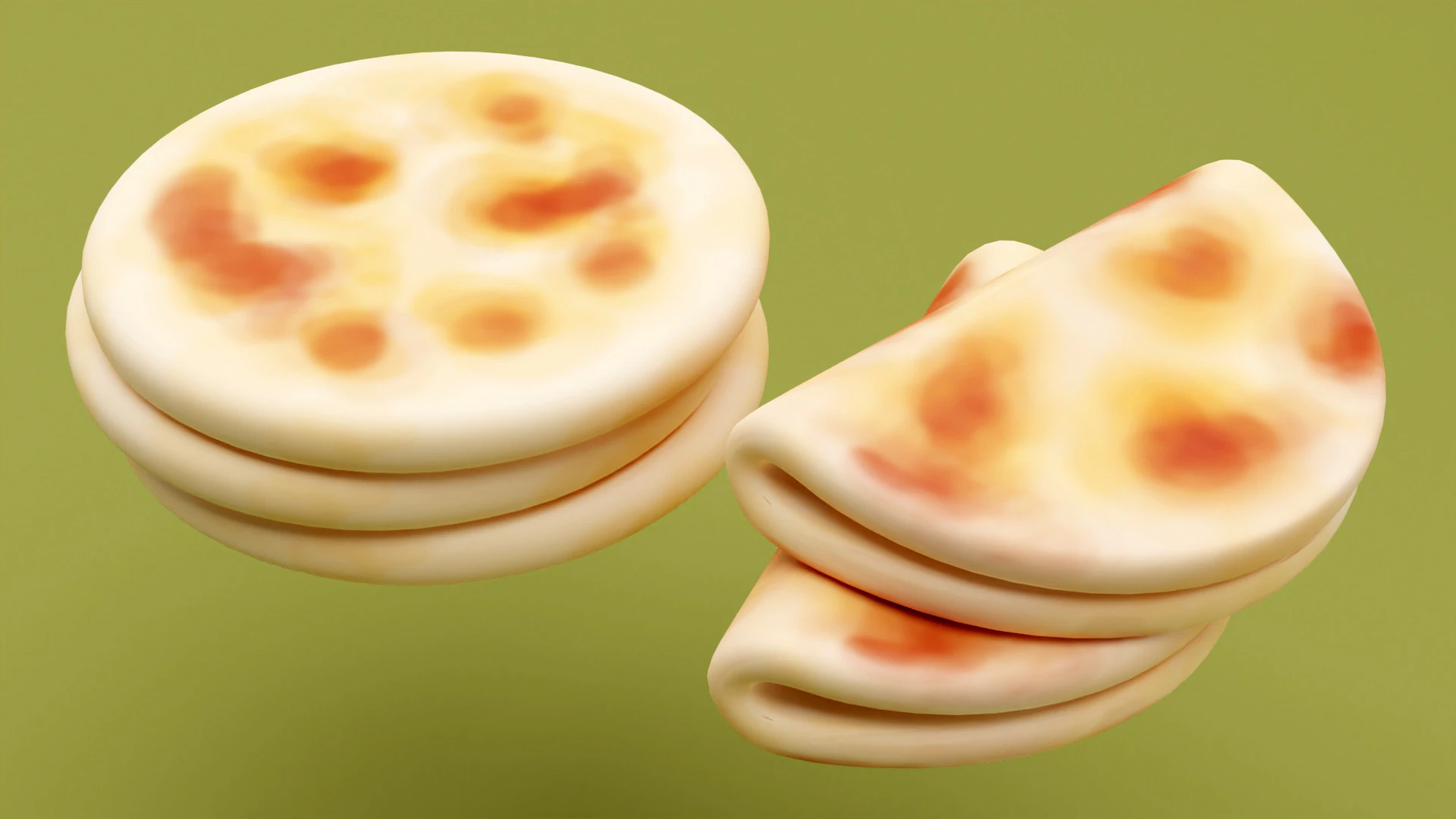 Emoji Flatbread 001 3D Model .c4d .max .obj .3ds .fbx .stl .blend 
