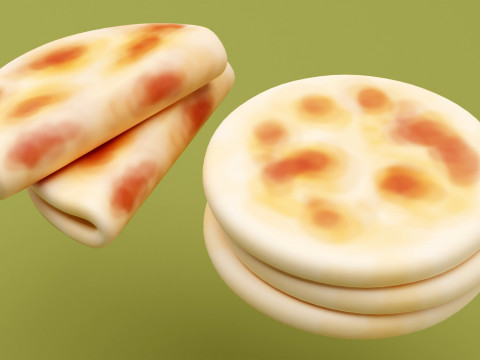 Emoji Flatbread 001 3D 모델