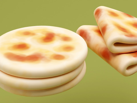 Emoji Flatbread 001 3D 모델
