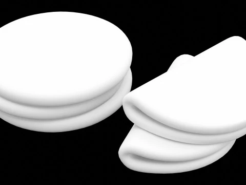 Emoji Flatbread 001 3D Model