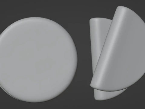 Emoji Flatbread 001 3D Model