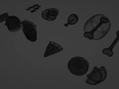 Emoji Food Pack 002 3D Model
