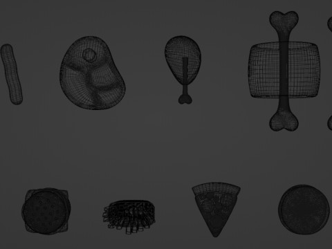 Emoji Food Pack 002 3D Model