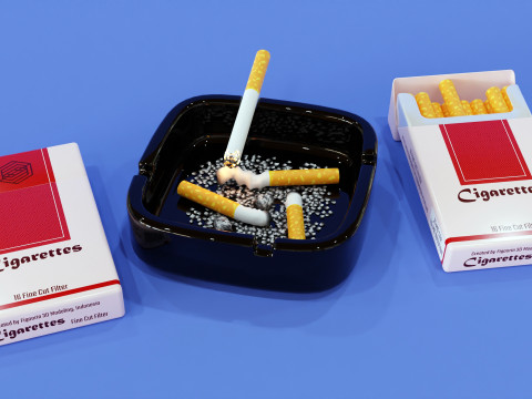 Cigarettes 001 3D Model