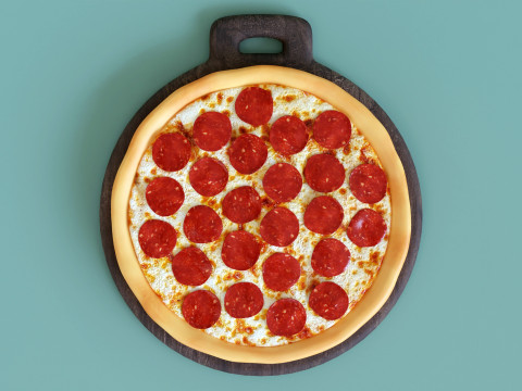 Pizza Pepperoni 001 3D Модель