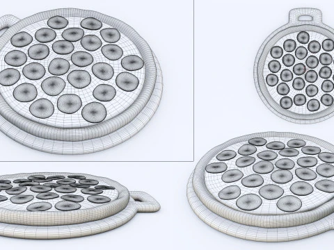 Pizza Pepperoni 001 3D Model