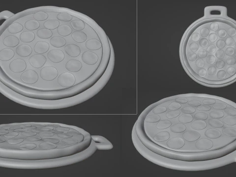 Pizza Pepperoni 001 3D Model