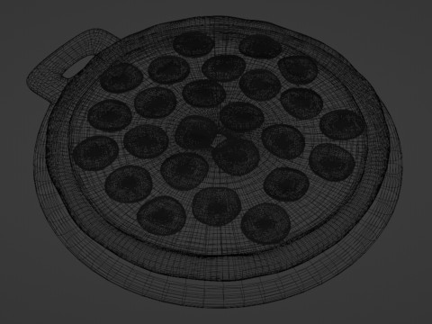 Pizza Pepperoni 001 3D Модель
