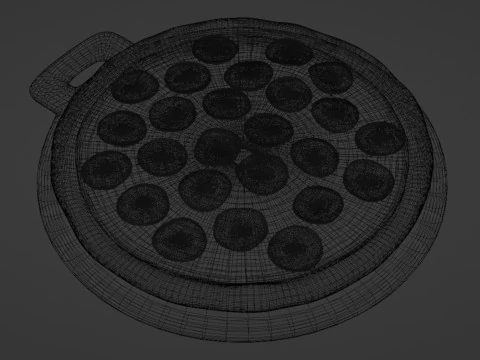 Pizza Pepperoni 001 3D Model