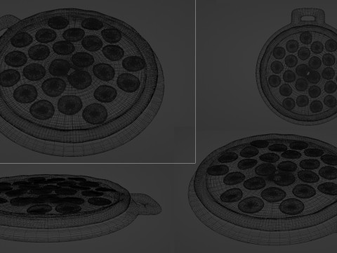 Pizza Pepperoni 001 3D Модель