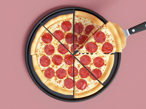 Pizza Pepperoni Slice 001 3D Model