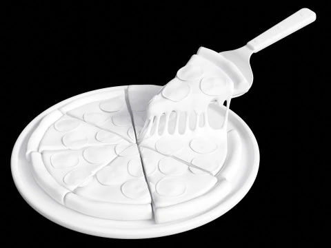Pizza Pepperoni Slice 001 3D Model