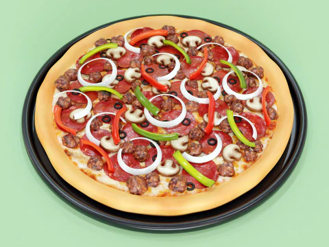 Pizza Suprema 001 Modelo 3D