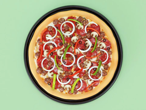 Pizza Supreme 001 3D Model