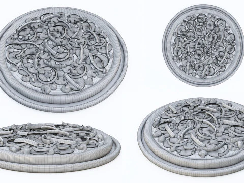 Pizza Supreme 001 3D Model