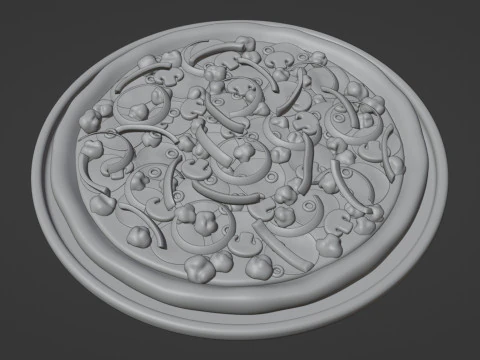 Pizza Supreme 001 3D Model