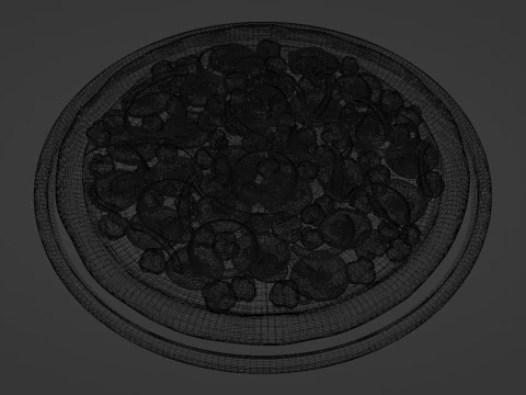 Pizza Supreme 001 3D Model