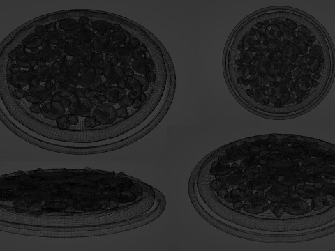 Pizza Supreme 001 3D Model