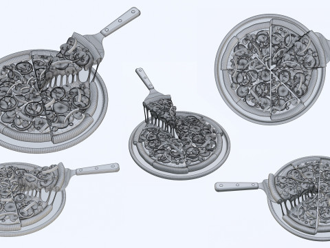 Pizza Supreme Slice 001 Modello 3D