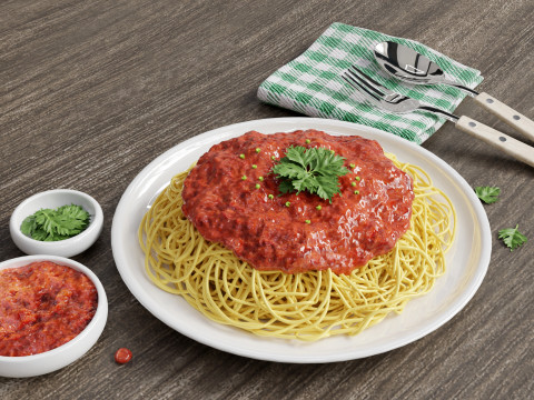 Spaghetti Bolognese 001 3Dモデル