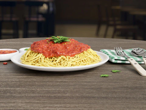 Spaghetti Bolognese 001 3D Model