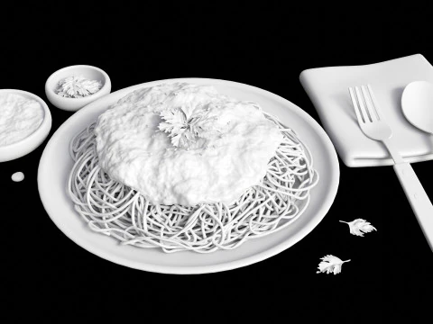 Spaghetti Bolognese 001 3D Model