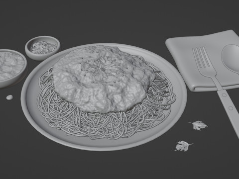 Spaghetti Bolognese 001 3Dモデル