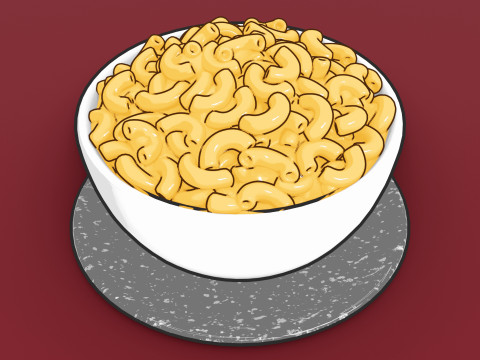Mac and Cheese 001 Modelo 3D